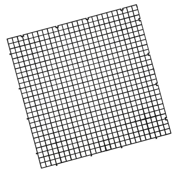 ALEGI aquarium grid divider bottom tray in black for debris cleaning and easy setup.
