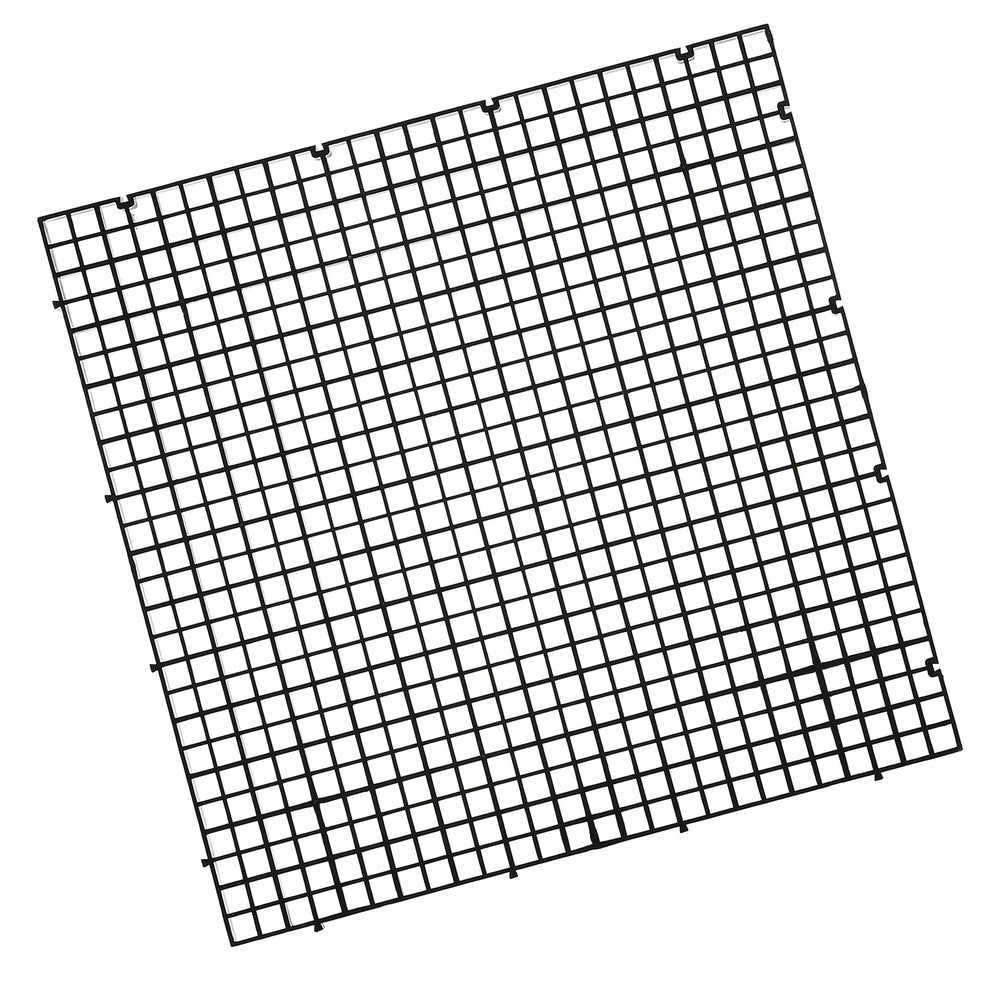 ALEGI aquarium grid divider bottom tray in black for debris cleaning and easy setup.