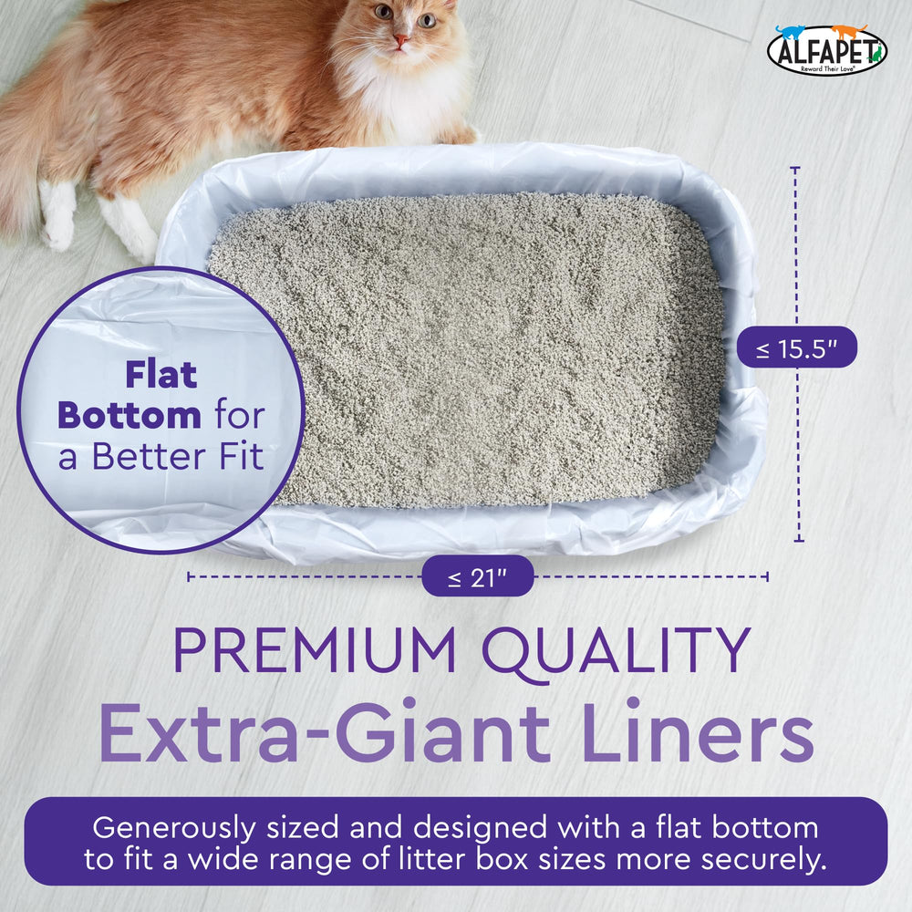 Alfapet 30 lb capacity liner supports heavier litter loads.