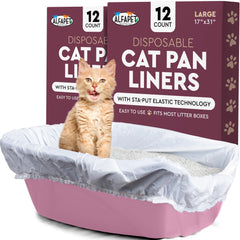 Alfapet elastic liner box-pack: convenient disposal and mess reduction.