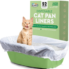 Alfapet litter box liners 52-pack in box for mess-free pet care.