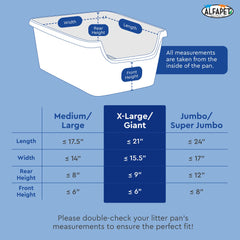 Alfapet Original Sifting Liners with rubber band keep liners in place.