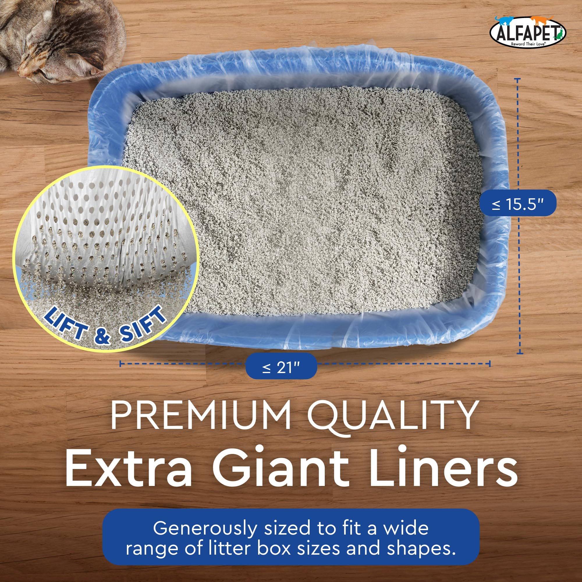 Alfapet Original tear-resistant liner shows claw-durability during enthusiastic scratching sessions.