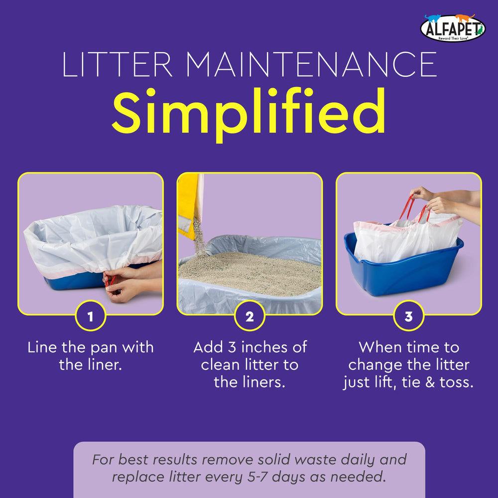 Alfapet packaged liners in a sturdy box for easy storage.