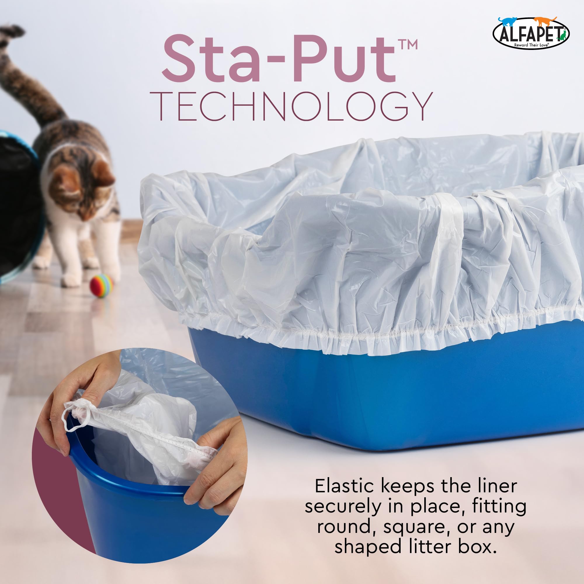 Alfapet disposable liners maintain a clean pan before and after use.