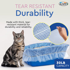 Alfapet rubber band secures liners, preventing shifting.
