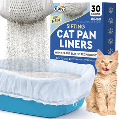 Alfapet Sifting Cat Litter Box Liners fit extra-giant boxes for easy maintenance.