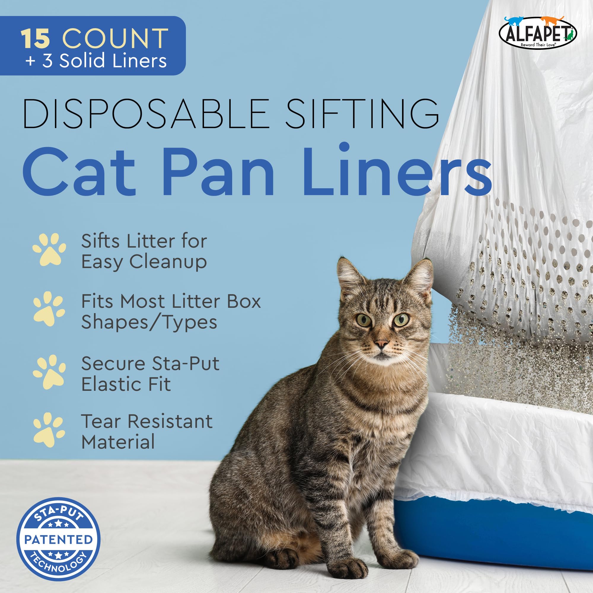 Alfapet unscented liners keep litter area calm without added fragrance.