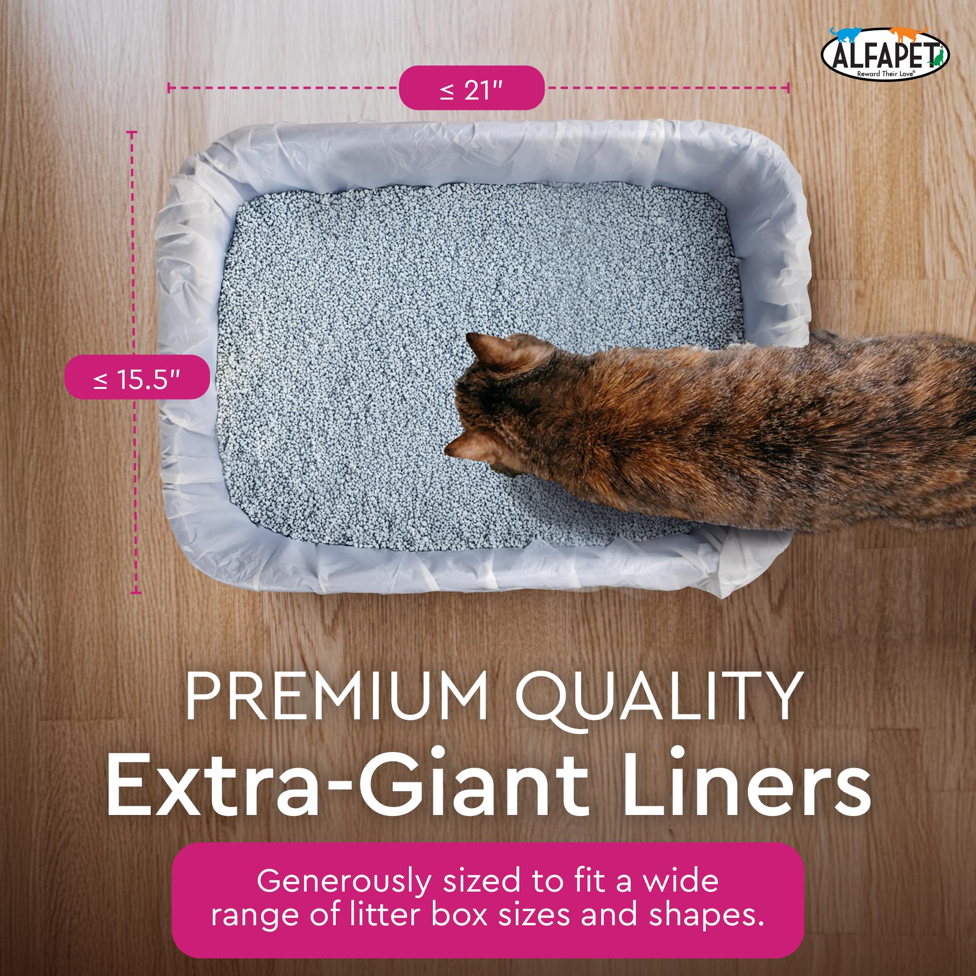 Alfapet tear-resistant liner endures clawing during cleanup.