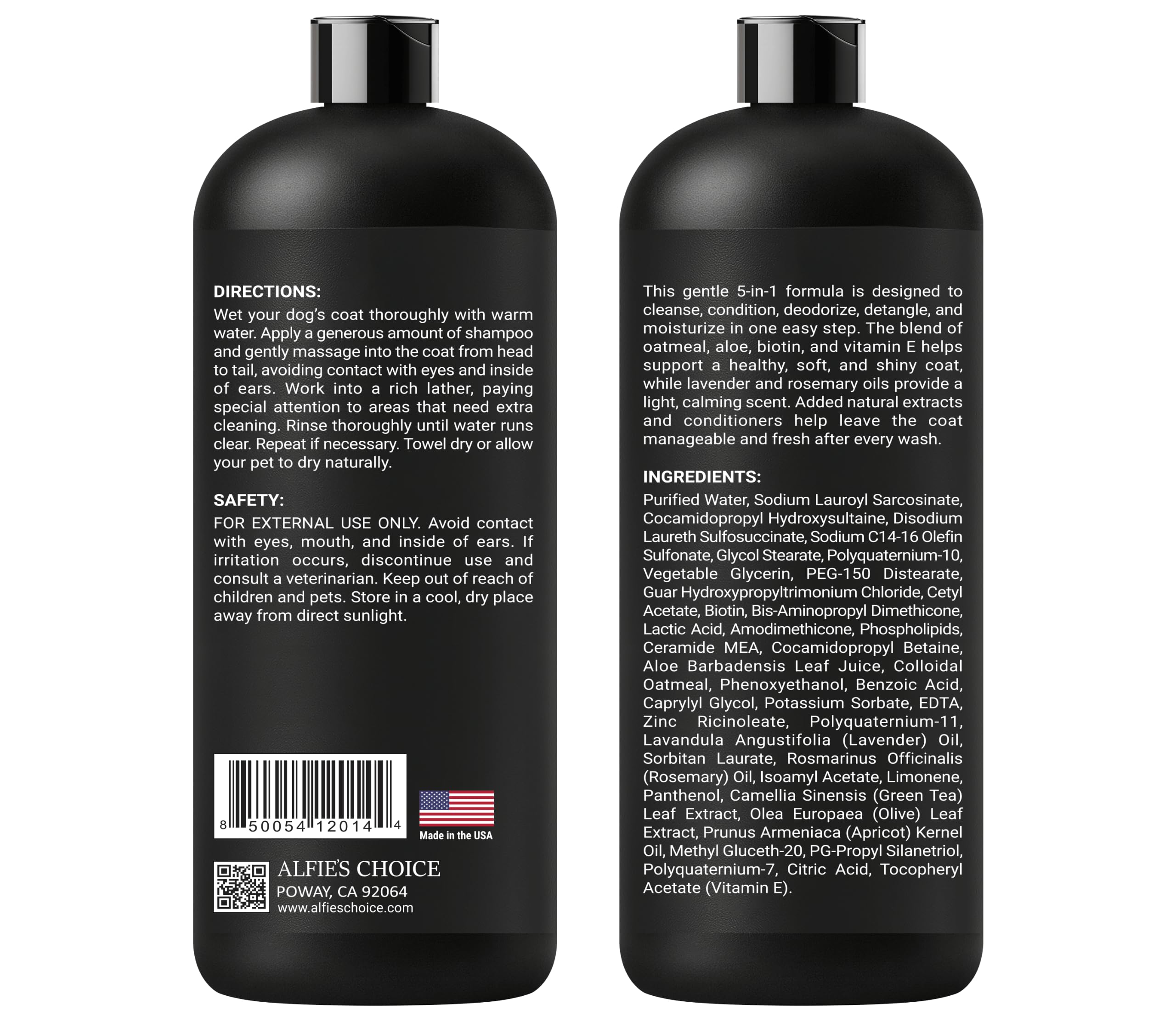 Rinse-off formula leaves coats clean, soft, and manageable.