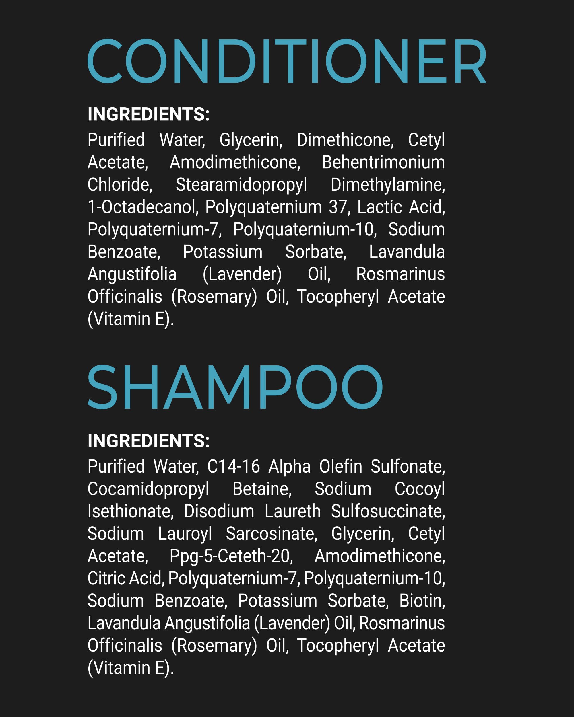 ALFIE'S CHOICE sulfate free formula label communicates safe, USA made quality