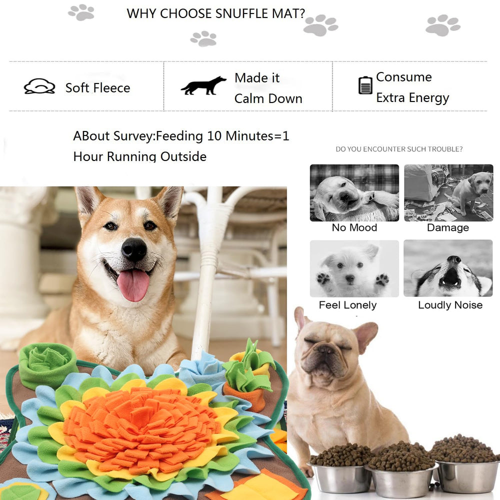 Alibuy Snuffle Mat in use with treats hidden to boost sniffing skills