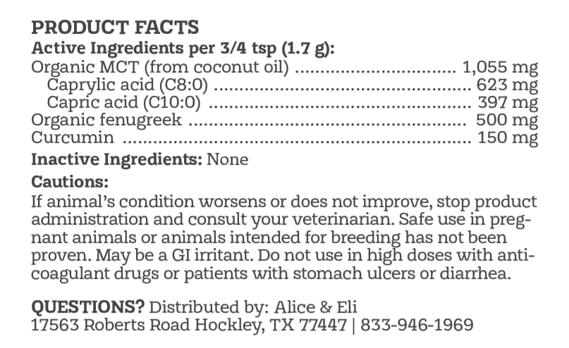 Alice & Eli Golden Groovin turmeric for dogs USA made in GMP facility
