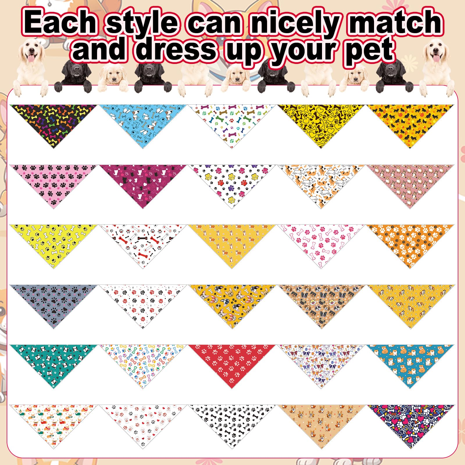 Aliceset soft polyester bandana material keeps pets comfortable all day.