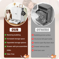 ALINE FURNITURE side hanging rods organize leashes and collars in one spot.