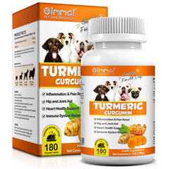 ALIVO Turmeric for Dogs bottle with 180 tablets supports joint comfort and digestion.