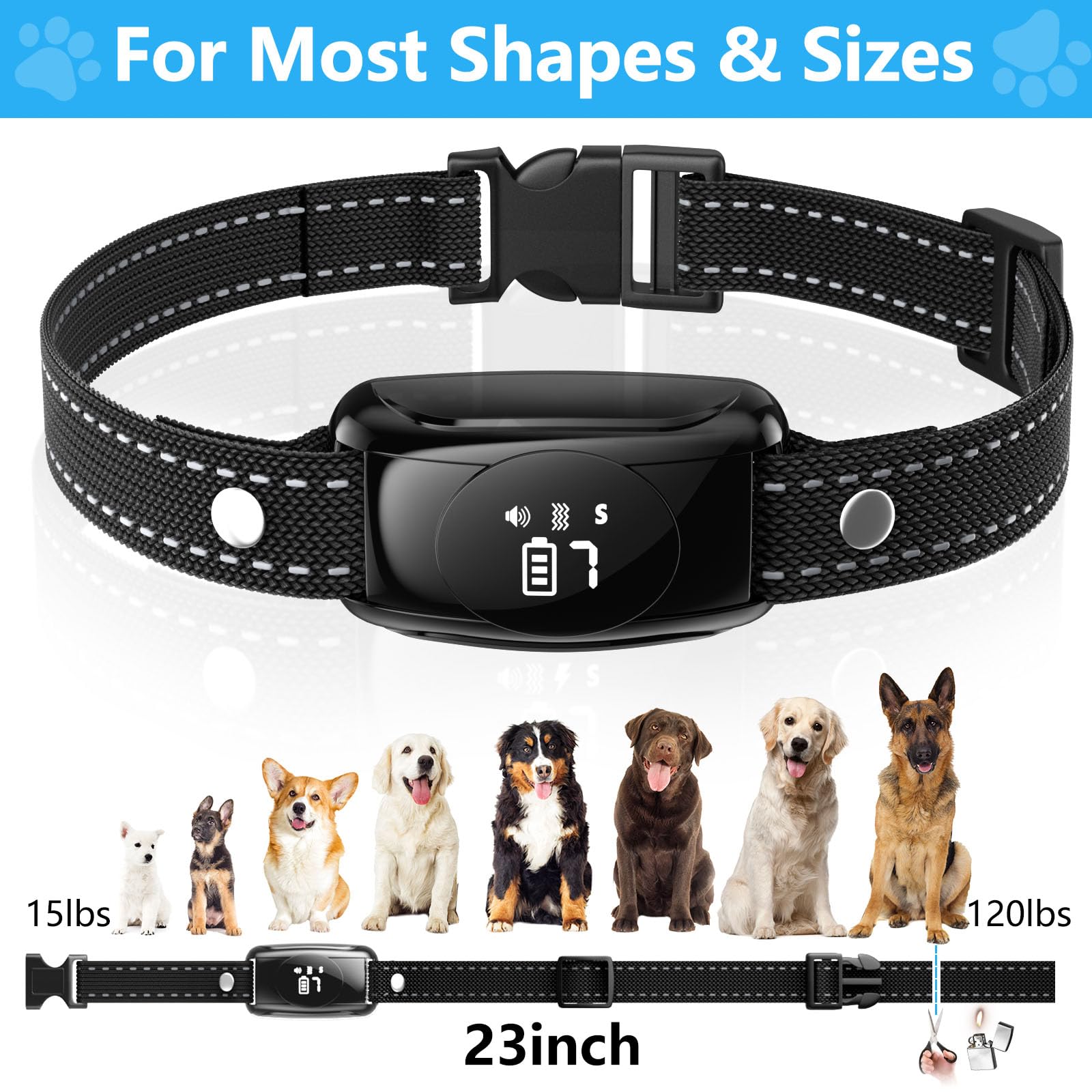 ALKD Bark Collar IPX7 Waterproof withstands rain and water exposure