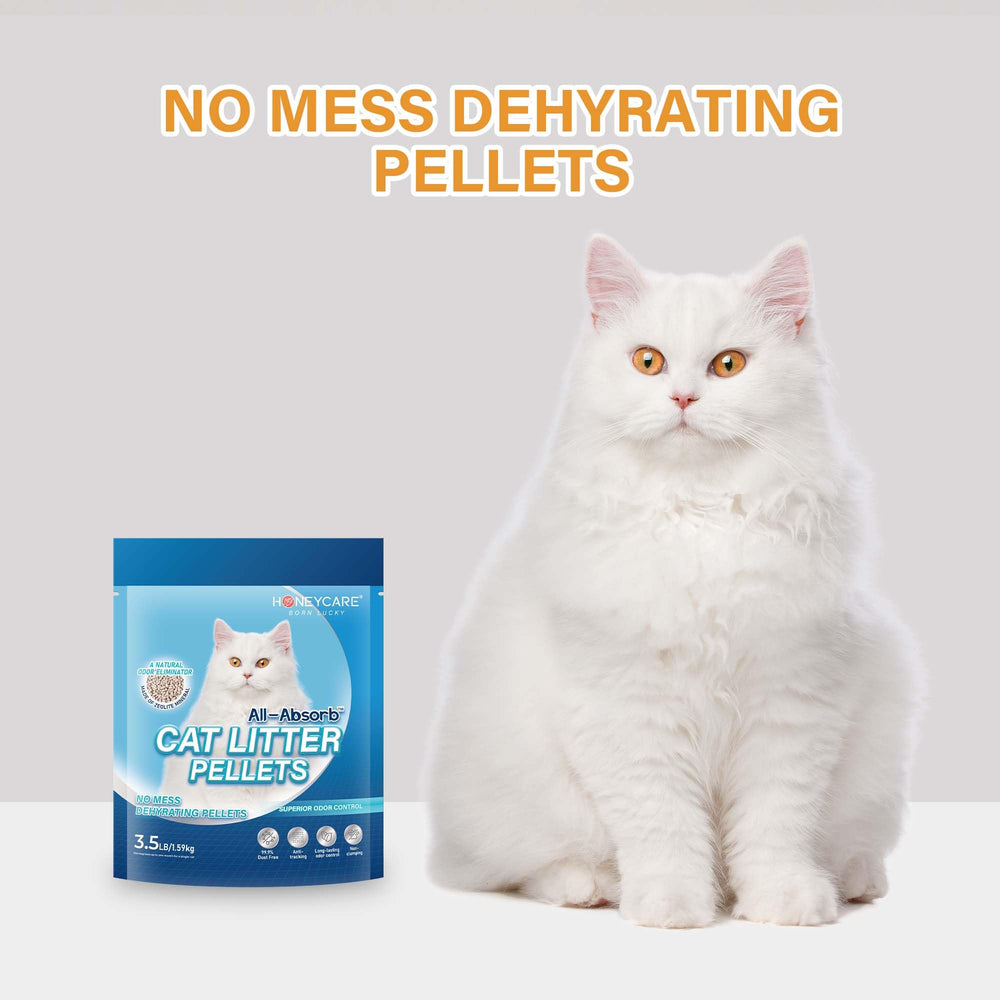 All-Absorb long-lasting-odor-pellets offer continuous freshness between litter changes.
