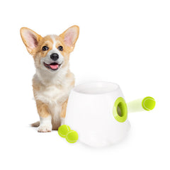 ALL FOR PAWS AFP automatic ball launcher front view highlights a compact indoor-ready design