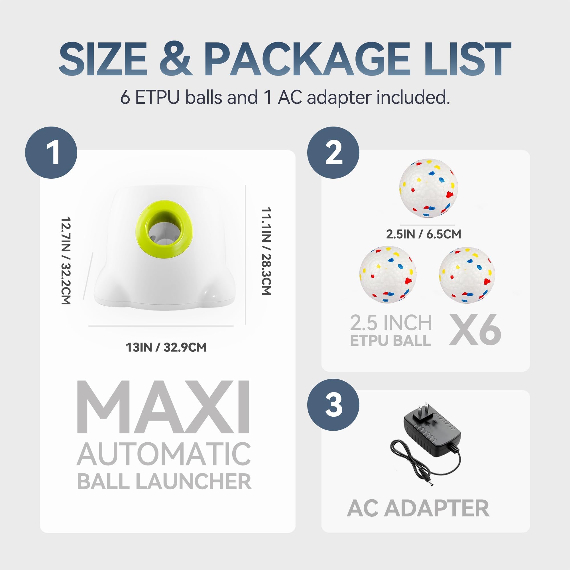 ALL FOR PAWS box shows six included balls for extended play