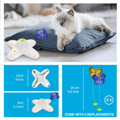 ALL FOR PAWS Butterfly Flutter Bug Toy 360-degree rotation keeps cats engaged