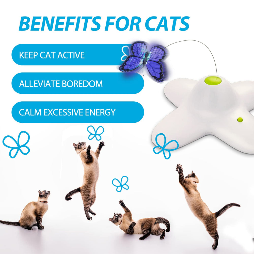 ALL FOR PAWS Butterfly Flutter Bug Toy uses 3 AA batteries not included