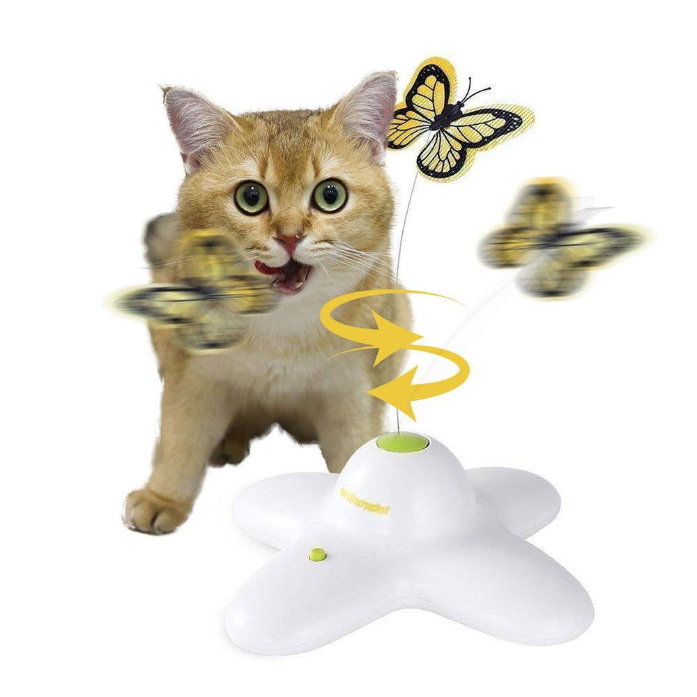 ALL FOR PAWS Butterfly Flutter Bug Toy front view for interactive indoor play
