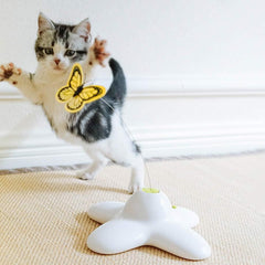 ALL FOR PAWS butterfly teaser 360 rotation mirrors prey movement for endless play