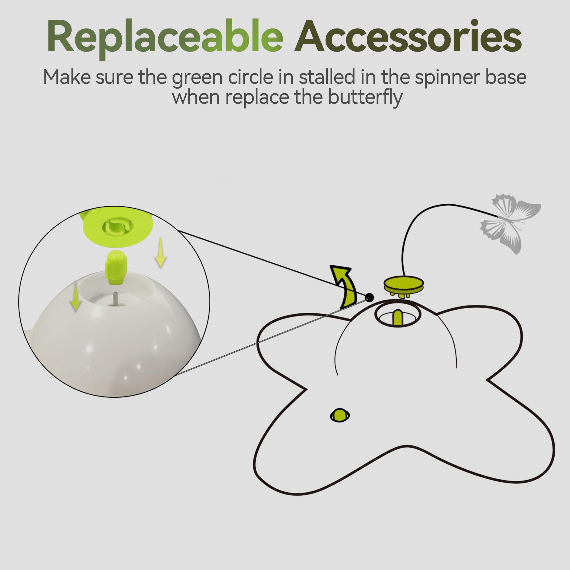 ALL FOR PAWS butterfly teaser close-up shows durable material and safe finish