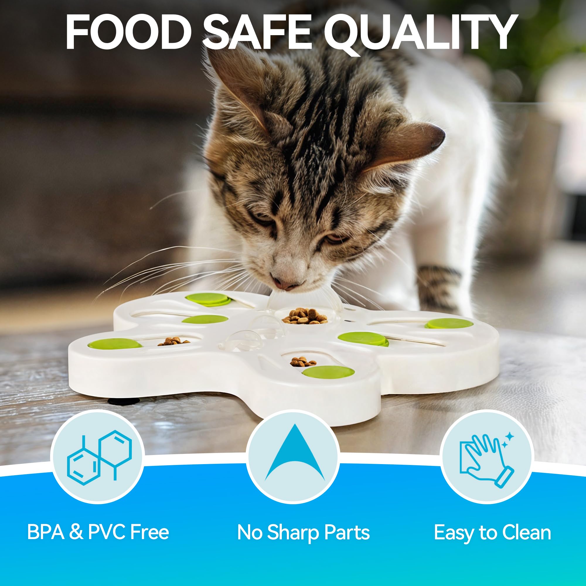 ALL FOR PAWS butterfly enrichment toy adds visual interest during feeding.