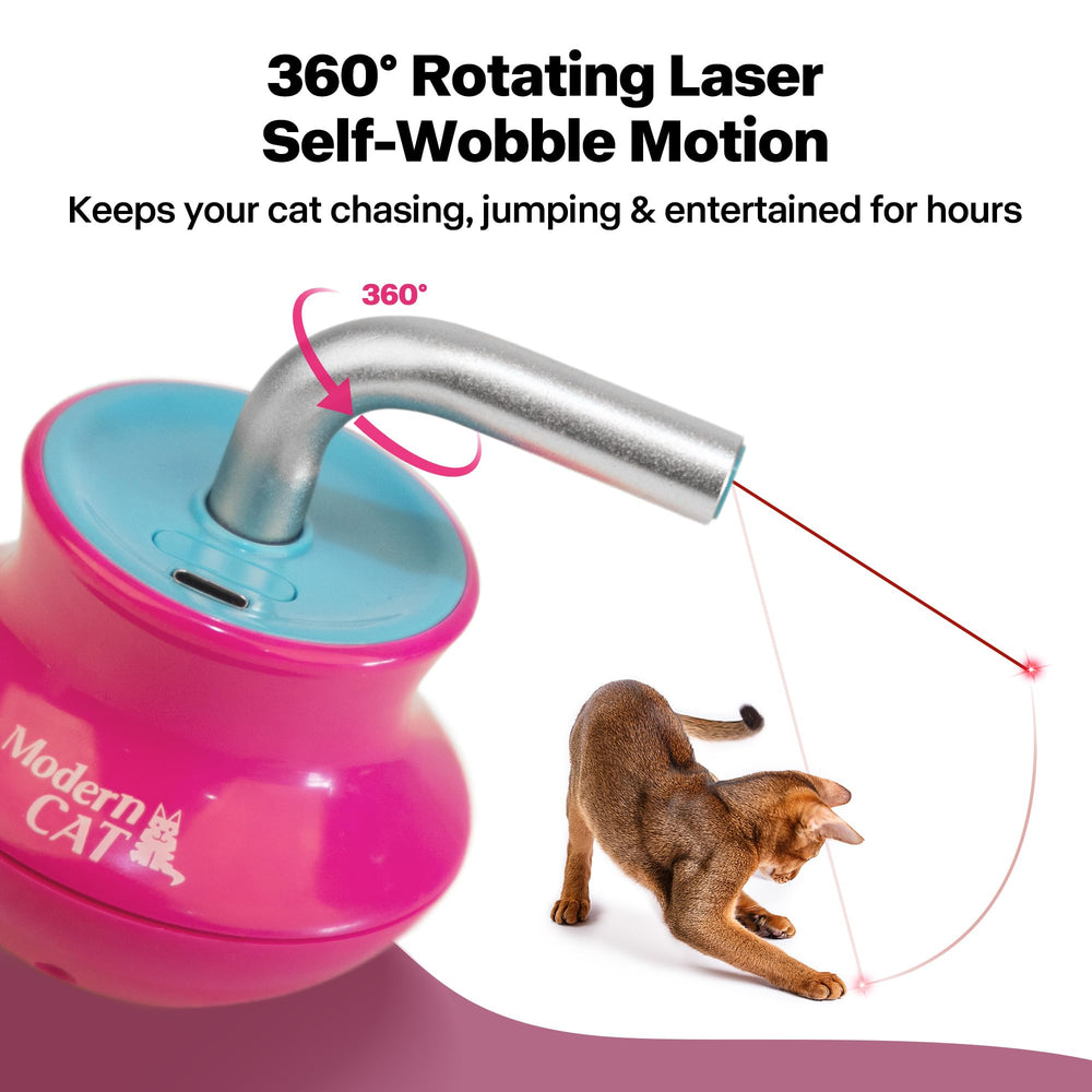 ALL FOR PAWS cat laser pointer toy with one-button operation for easy use