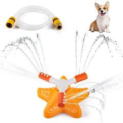 ALL FOR PAWS dog water fountain with 360° rotation for outdoor play