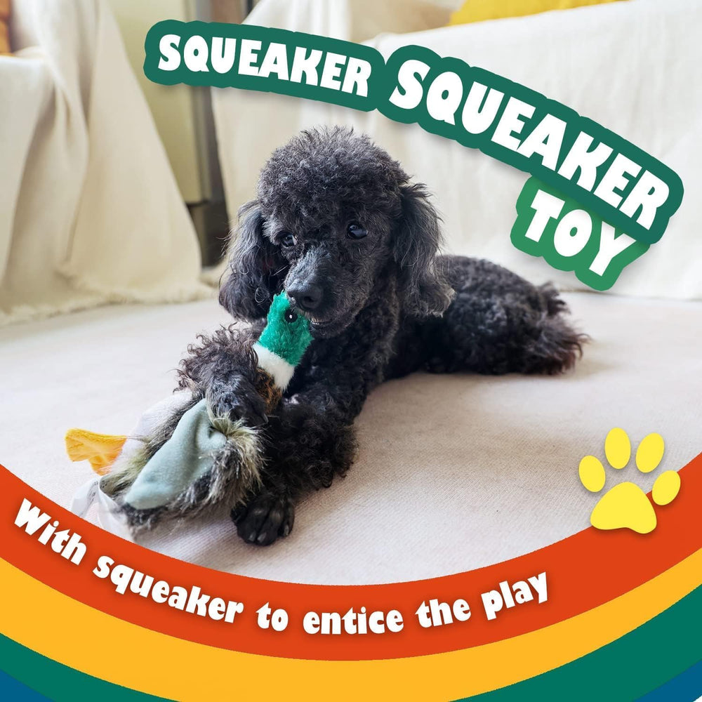ALL FOR PAWS Duck Squeaky Dog Toy plush chew option ideal for dog lovers gifting