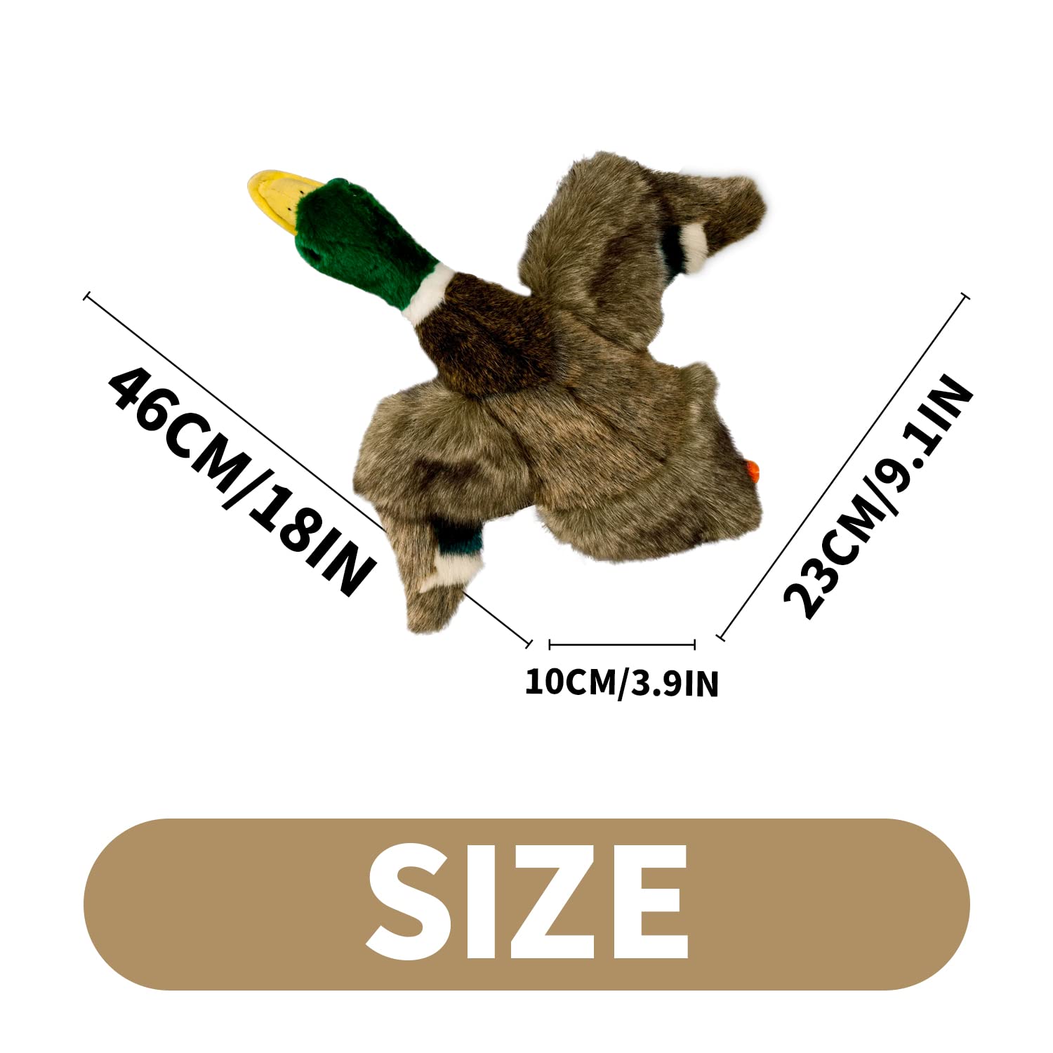 ALL FOR PAWS Duck Squeaky Dog Toy soft fur ready for gentle chews and fetch
