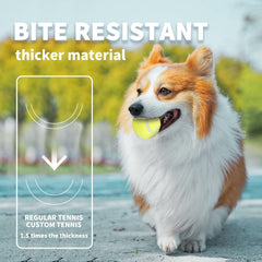 ALL FOR PAWS ball launcher-friendly tennis ball for quick reloads.