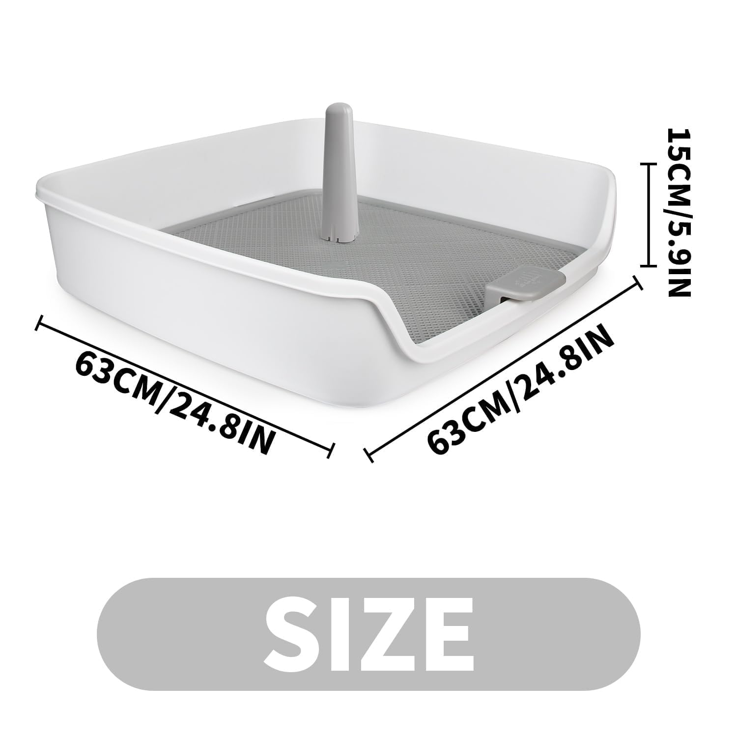 ALL FOR PAWS durable indoor litter box blends into home decor.