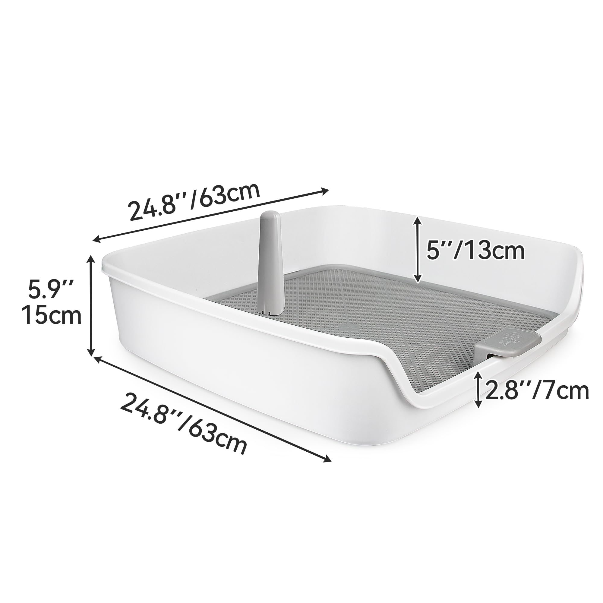 ALL FOR PAWS durable plastic potty tray blends with home decor.
