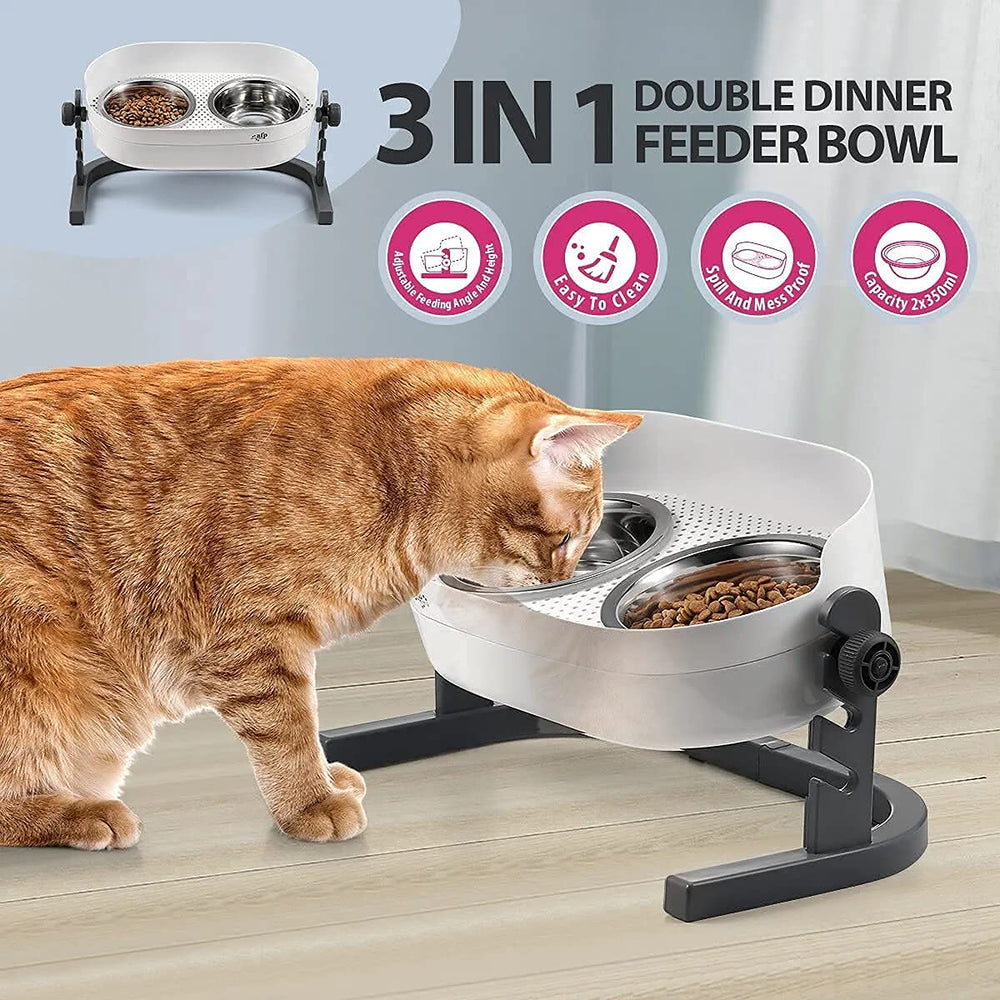 All for Paws elevated feeder stand assembled for multi-pet homes.