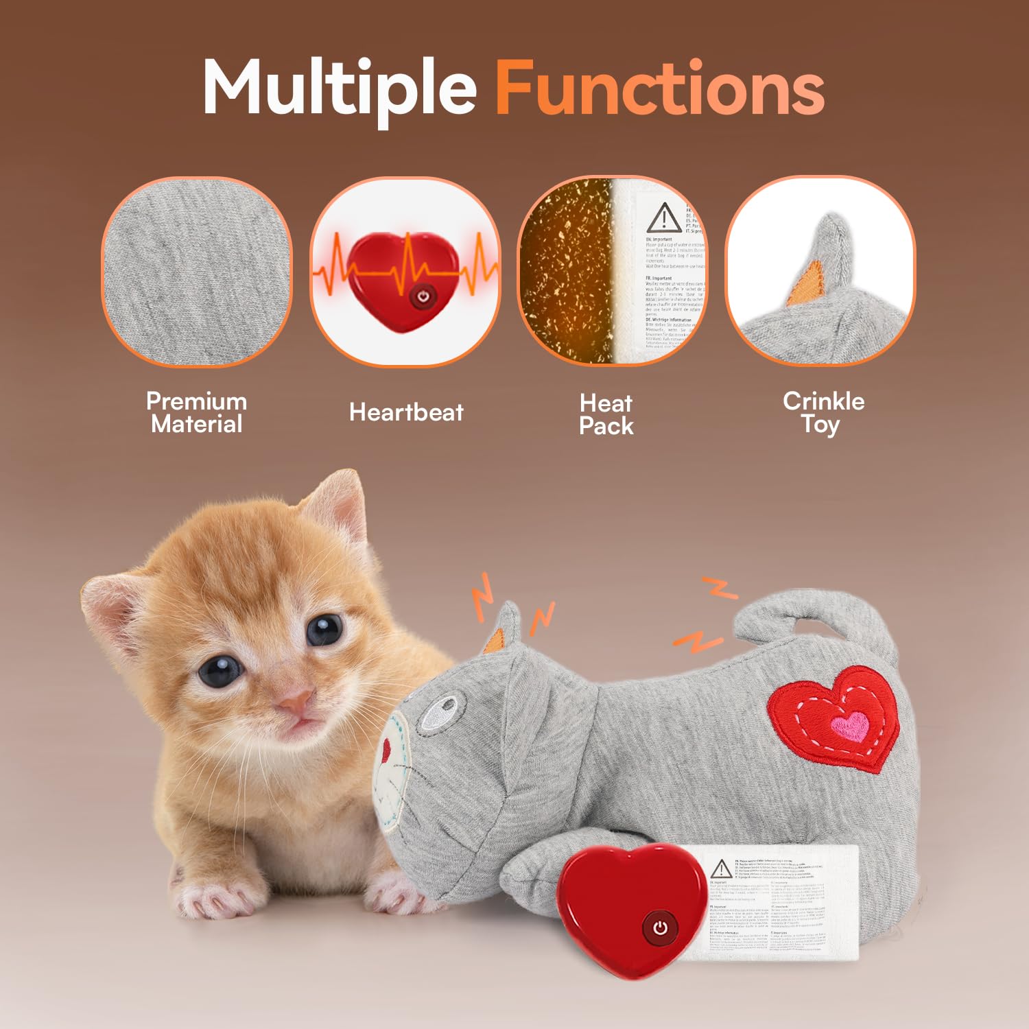 Cozy bedtime companion design encourages peaceful sleep for cats and small dogs.