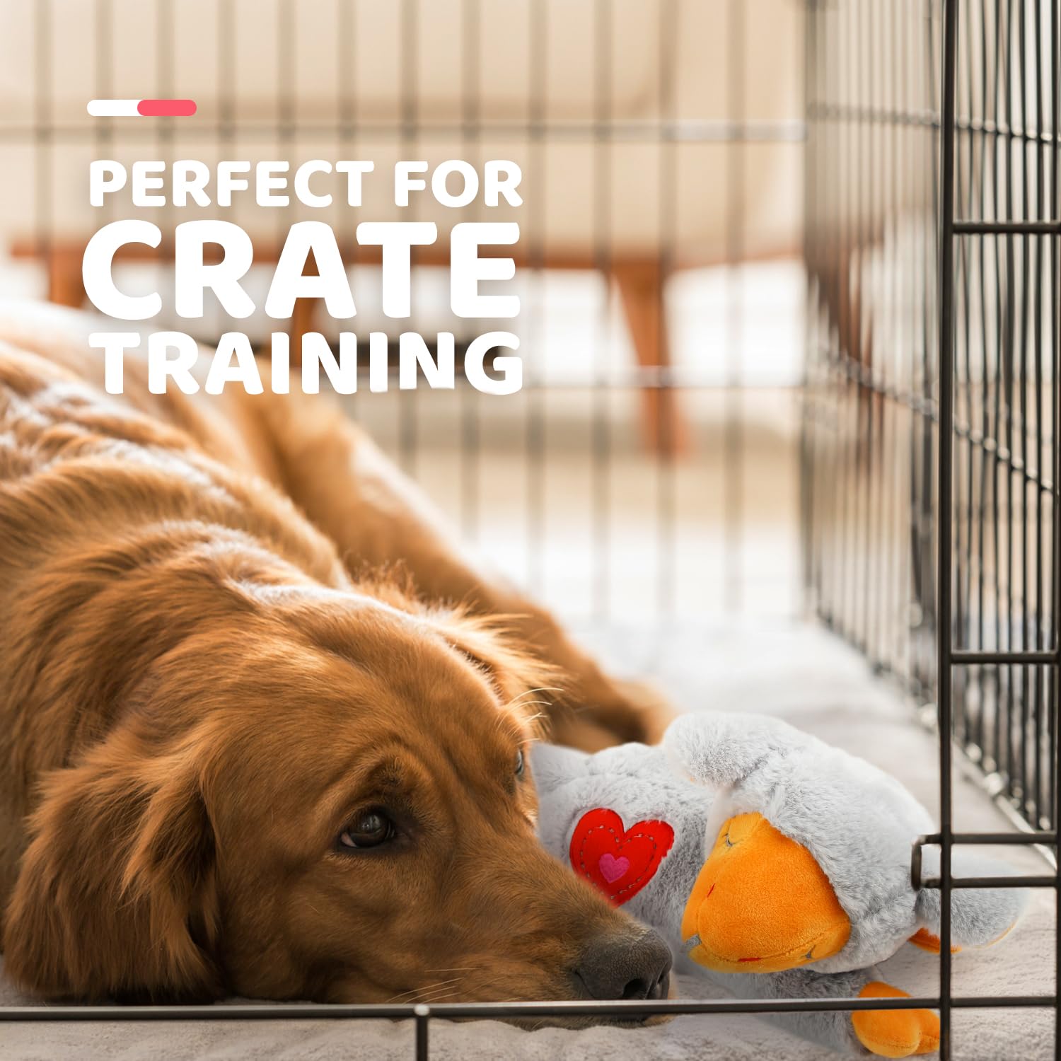 Travel-friendly ALL FOR PAWS heartbeat dog toy ideal for car trips