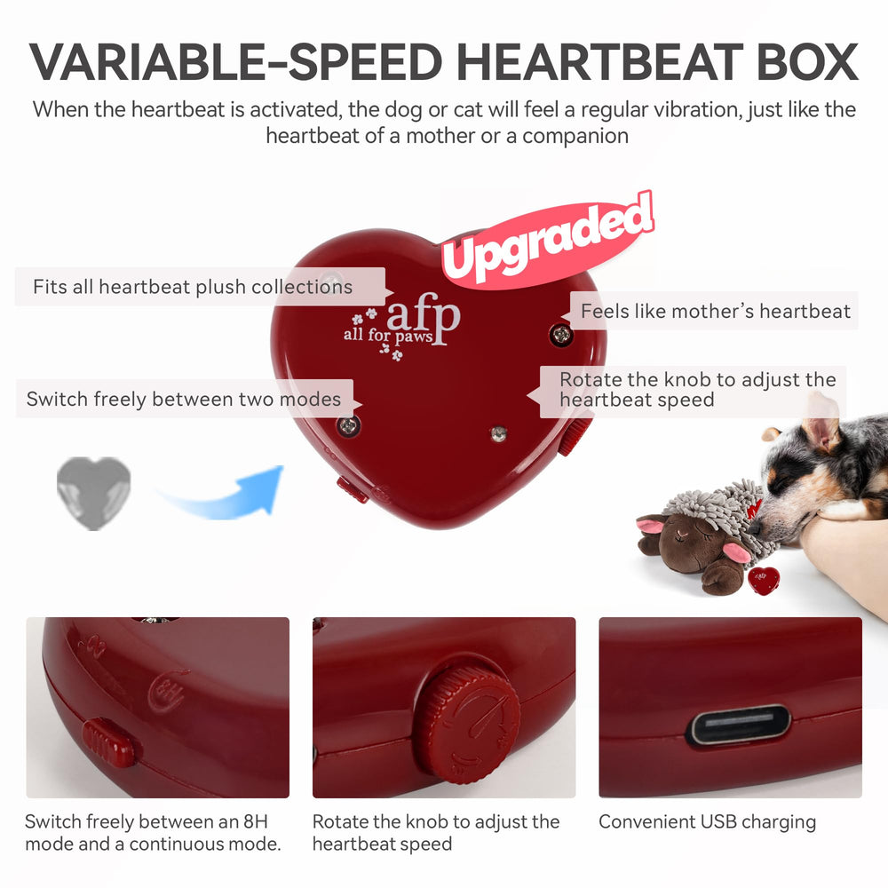 All For Paws Heartbeat Toy secure closure demonstrates safety and durability.