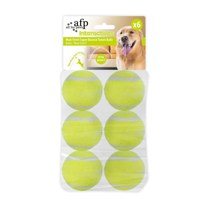 ALL FOR PAWS interactive bounce tennis ball 2.5-inch in action for fetch fun