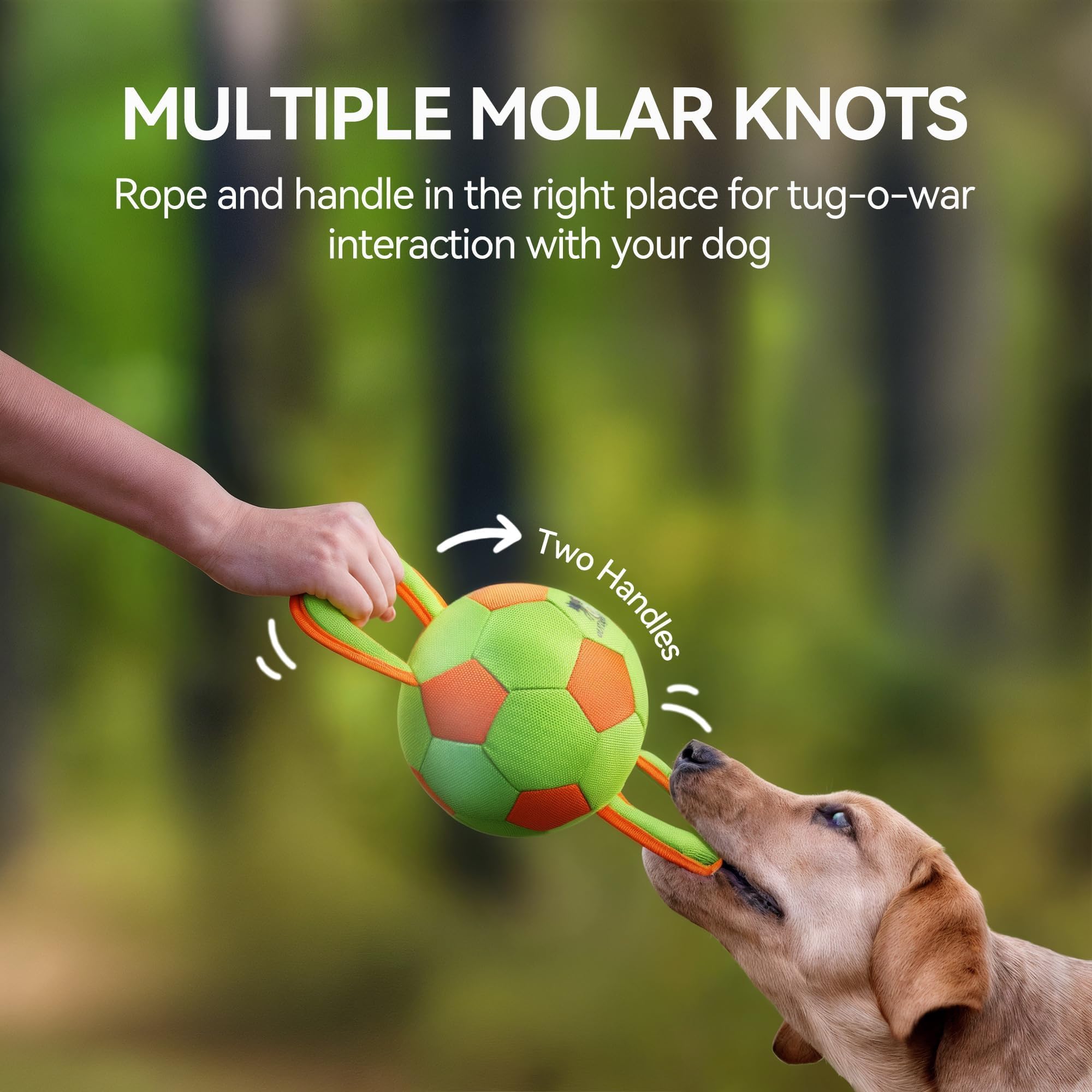 ALL FOR PAWS interactive tug-of-war ball encourages bonding and active games.
