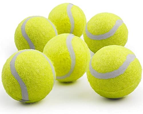 ALL FOR PAWS bright tennis ball ideal for indoor hallway games.