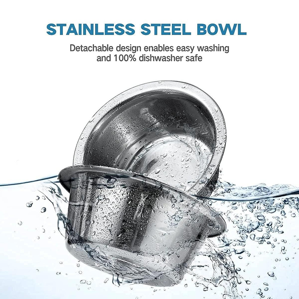 All for Paws mess-proof feeder reservoir close-up keeps spills contained.