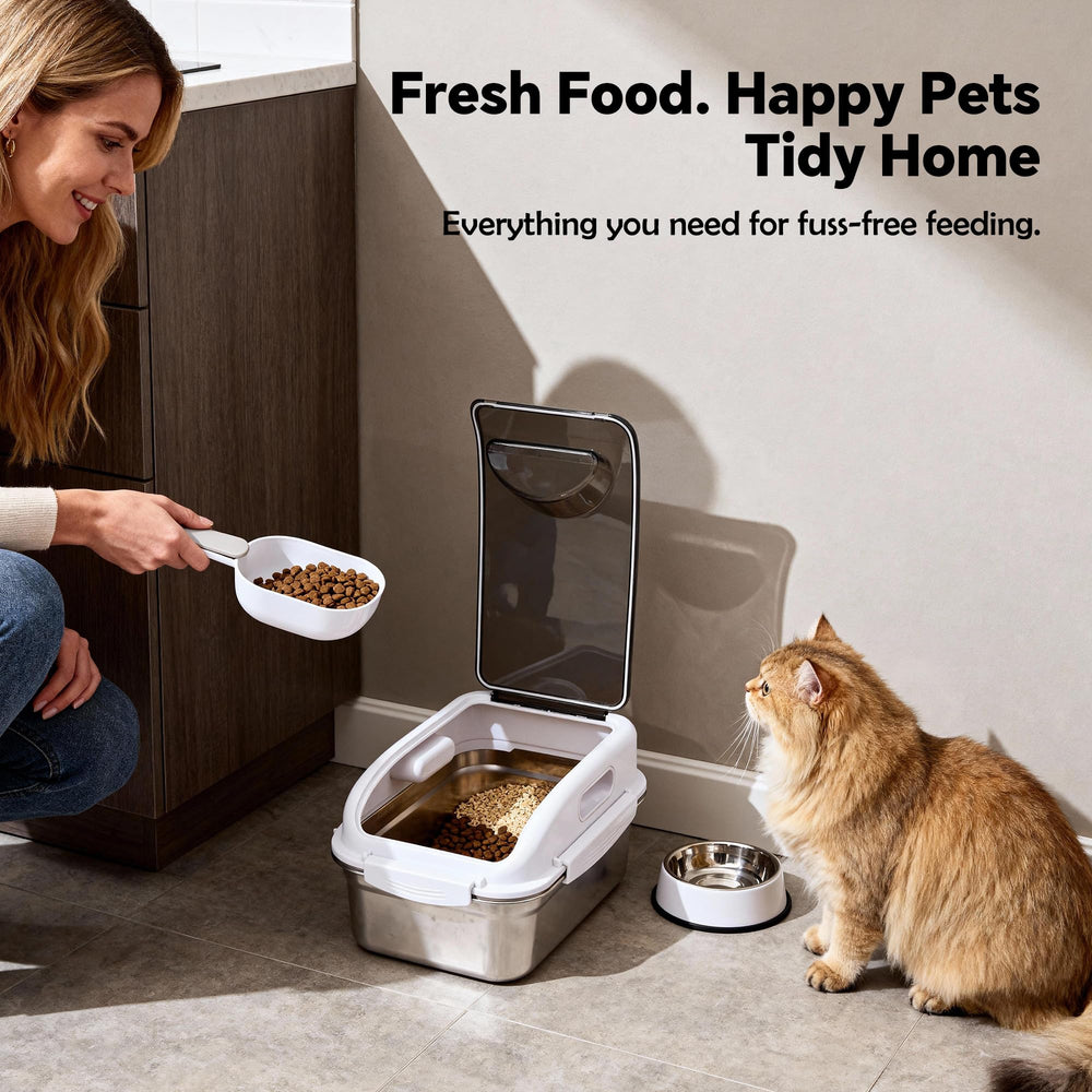 All For Paws mouse-proof pet food storage container adds security against pests.