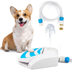 ALL FOR PAWS paw-activated fountain pedal in action for pet hydration.