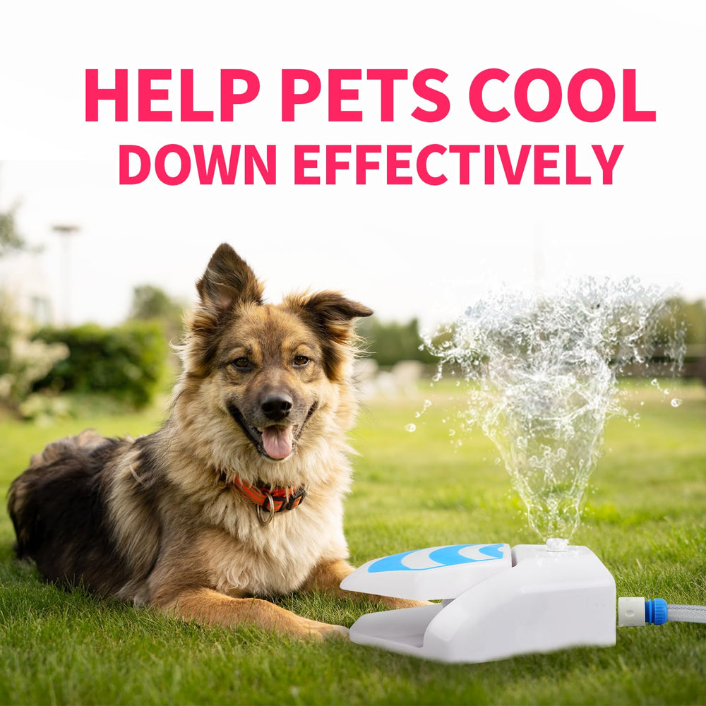 All For Paws paw-activated water outlet on pedal for easy access.