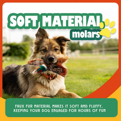ALL FOR PAWS pheasant toy promotes interactive play and training with sound cues.