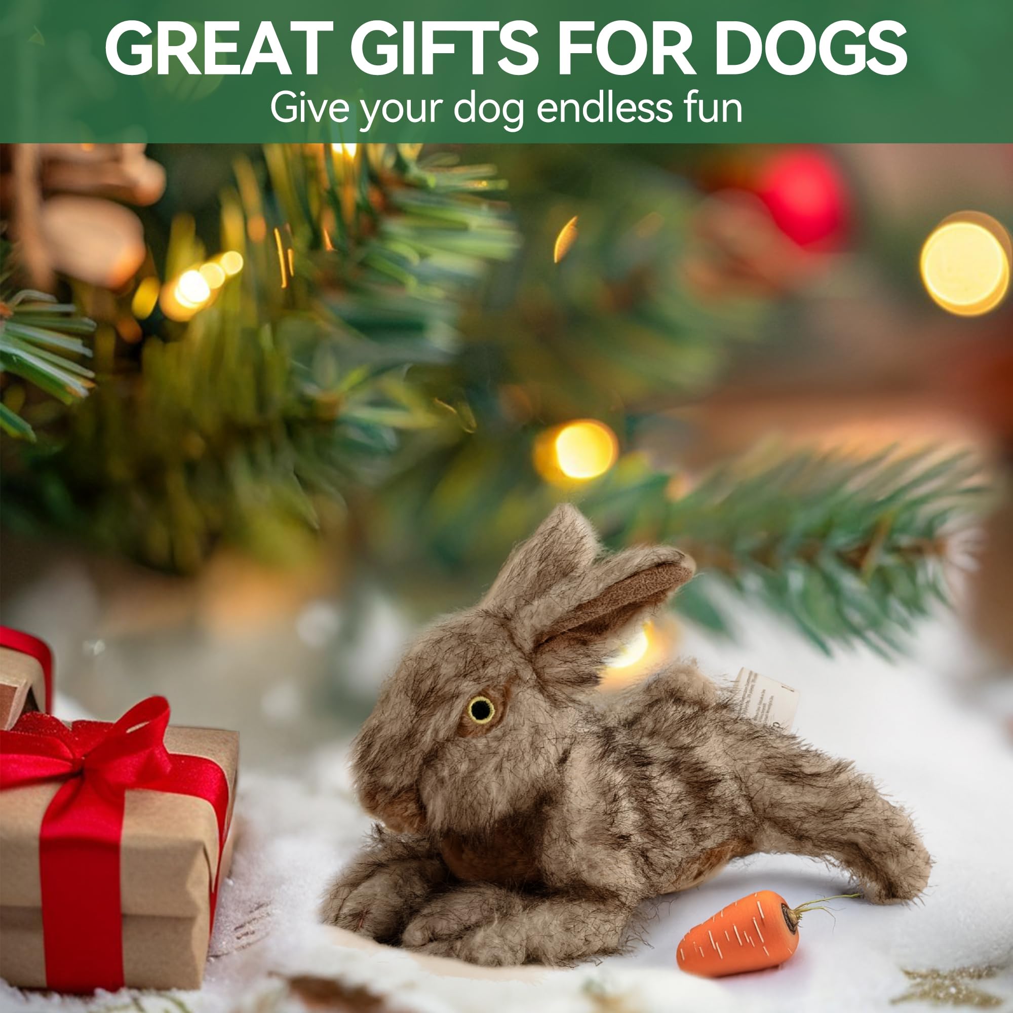 ALL FOR PAWS safe-play rabbit encourages supervised fun for dogs of all sizes